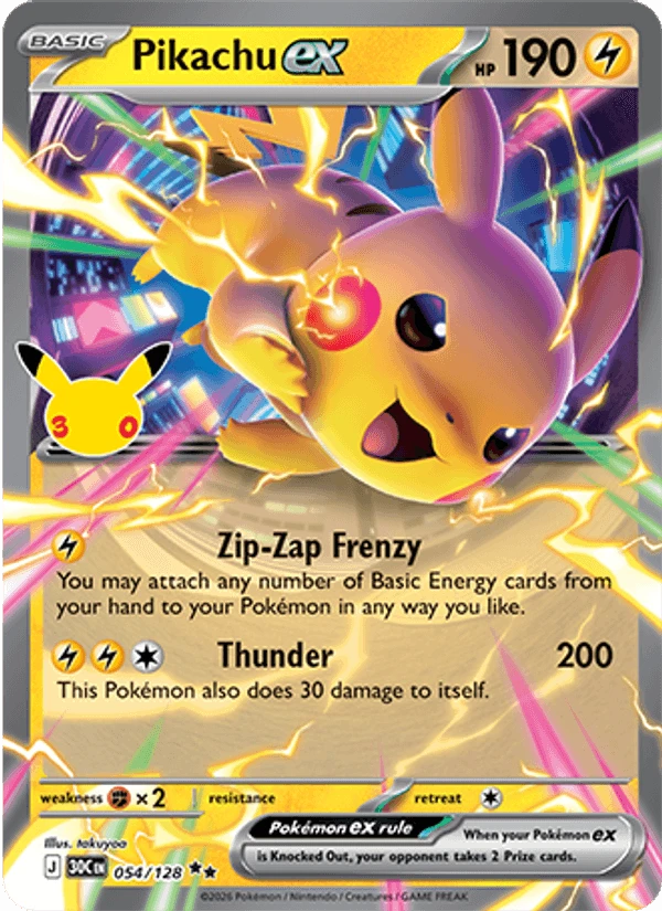 Pikachu Ex #54