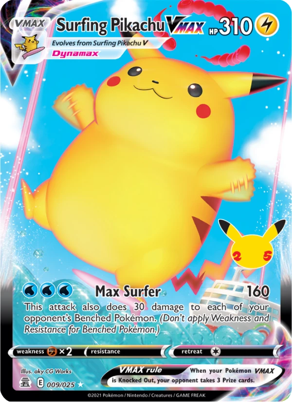 Surfing Pikachu Vmax #9