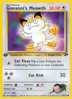 Giovanni's Meowth 1st Edition