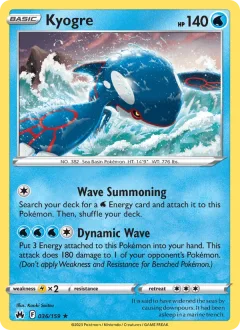 Kyogre Reverse Holo