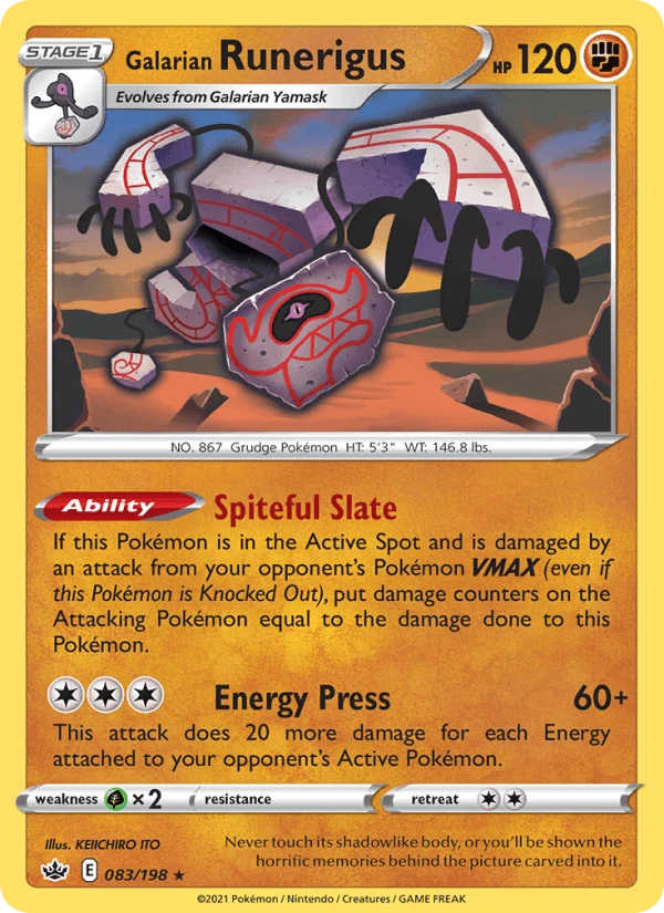 Galarian Runerigus Holo #83