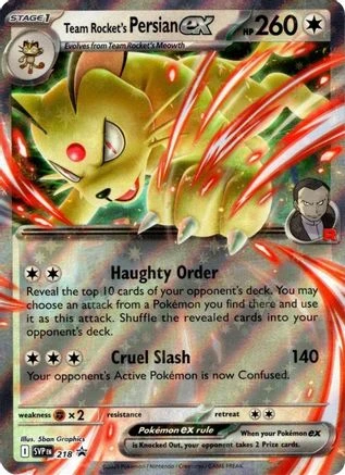 Team Rocket's Persian Ex #218