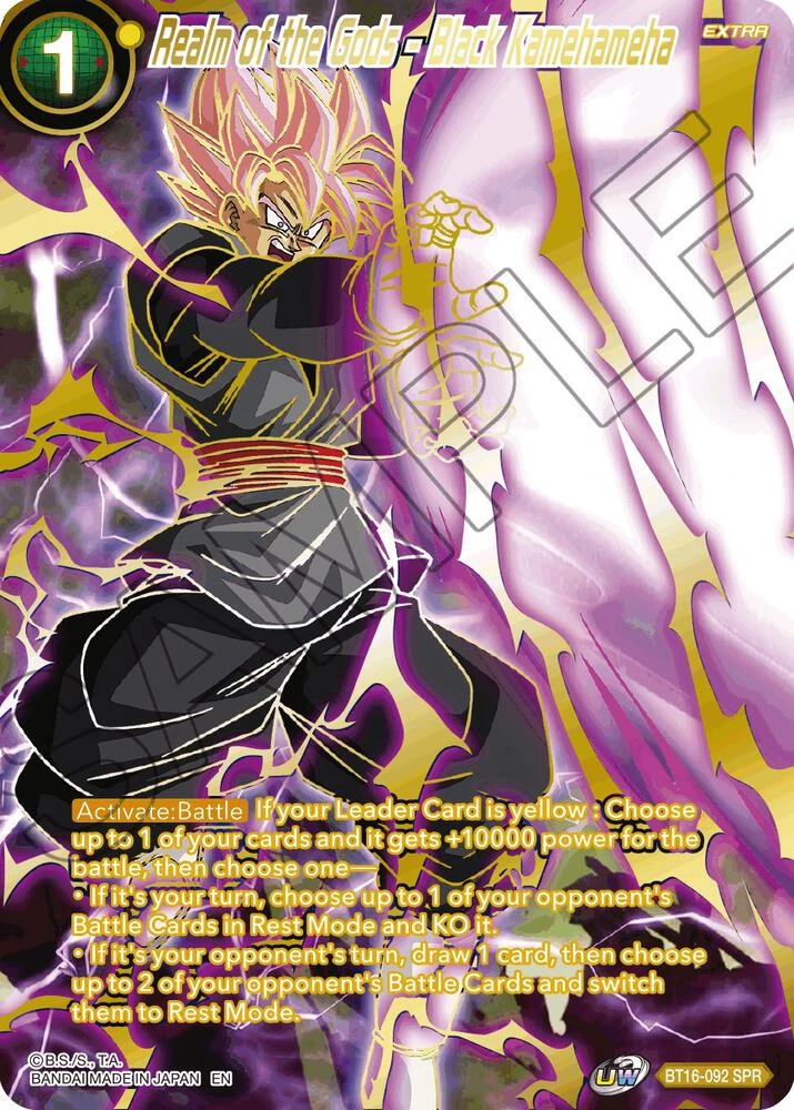 Realm of the Gods - Black Kamehameha [SPR] #BT16-092
