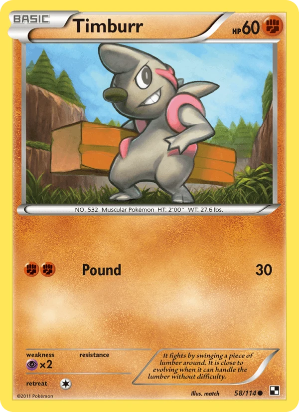Timburr Reverse Holo #58