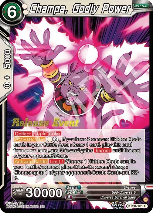Champa, Godly Power [Release Event] #BT28-131
