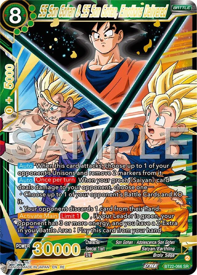 SS Son Gohan & SS Son Goten, Emotions Delivered [Reprint] #BT22-066