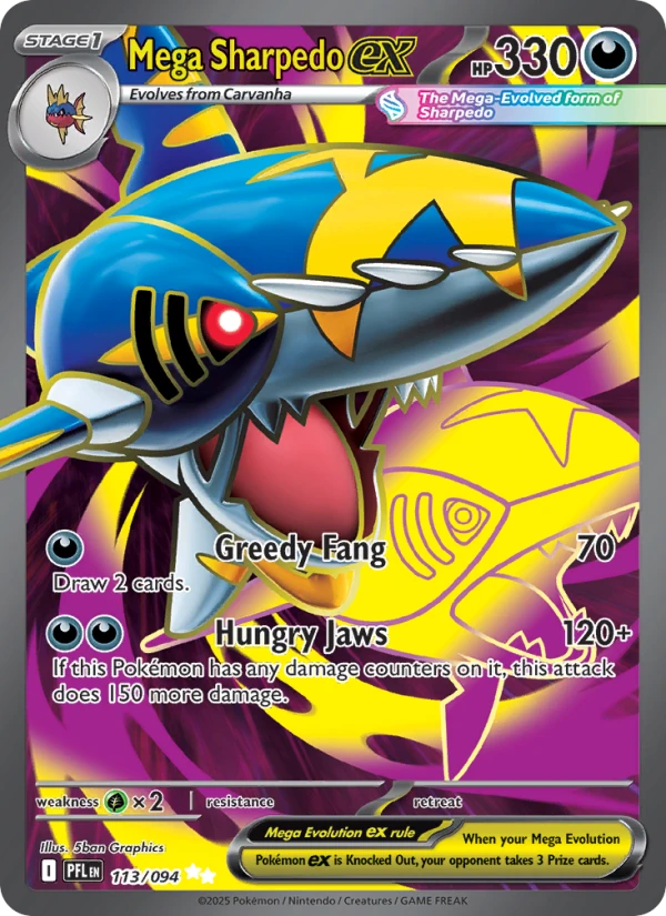Mega Sharpedo Ex #113
