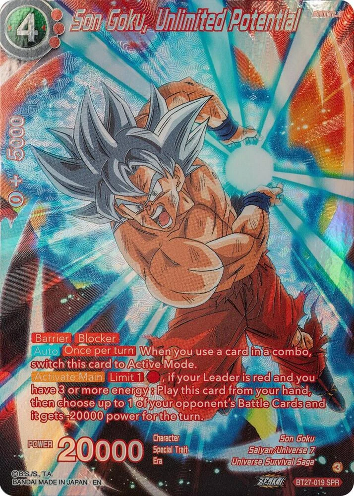 Son Goku, Unlimited Potential [SPR] #BT27-019