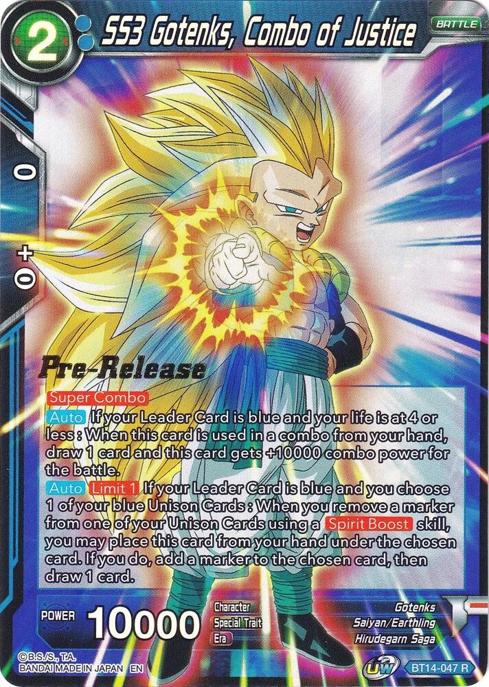 SS3 Gotenks, Combo of Justice [Pre-Release] #BT14-047