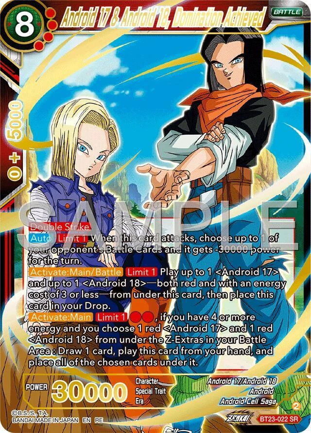 Android 17 & Android 18, Domination Achieved [Reprint] #BT23-022