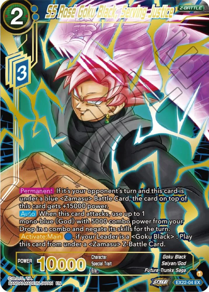 SS Rose Goku Black, Serving Justice [Gold Stamped] #EX22-04