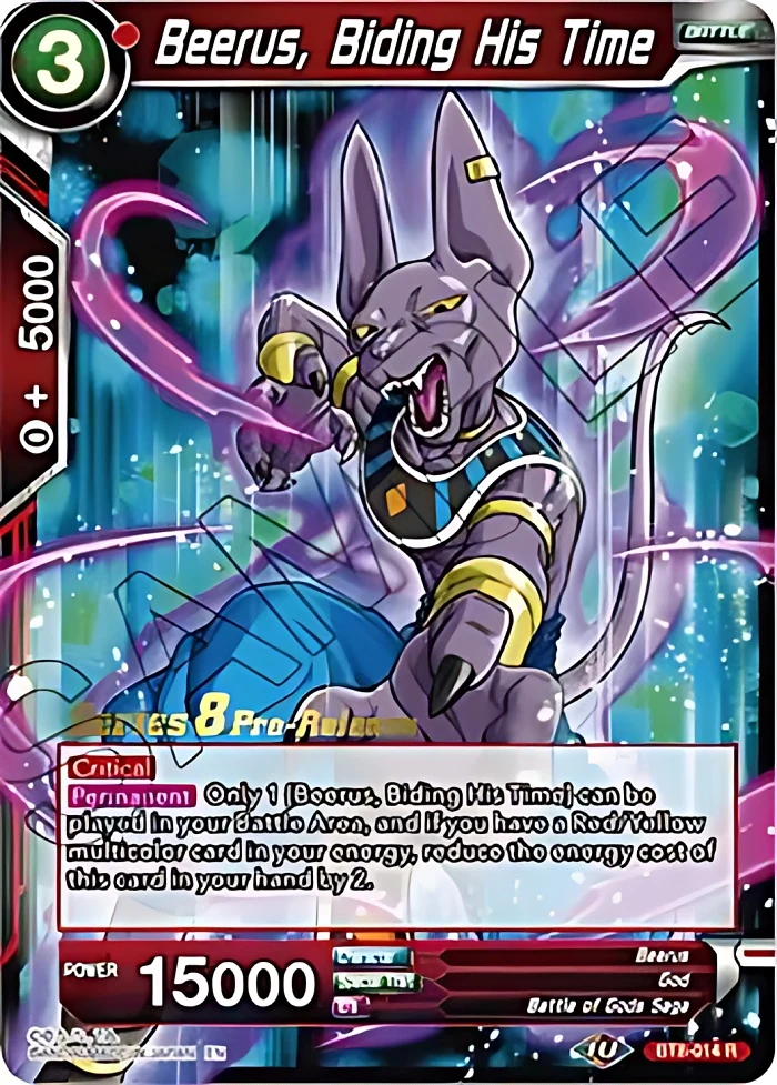 Beerus, Biding His Time [Pre-Release] #BT8-014_PR