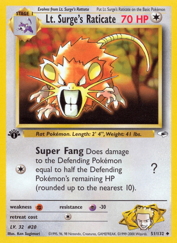 Lt Surge's Raticate #51