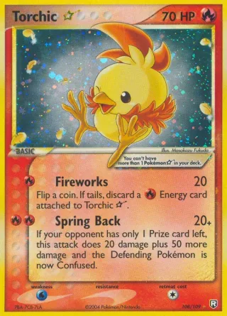 Torchic Gold Star — the record Platinum pull, PSA 8