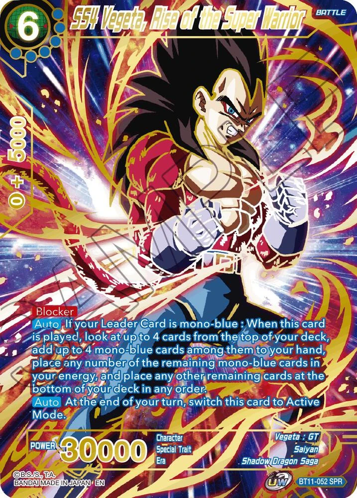 SS4 Vegeta, Rise of the Super Warrior [SPR] #BT11-052