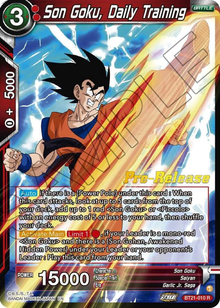 Son Goku, Daily Training [Pre-Release] #BT21-010