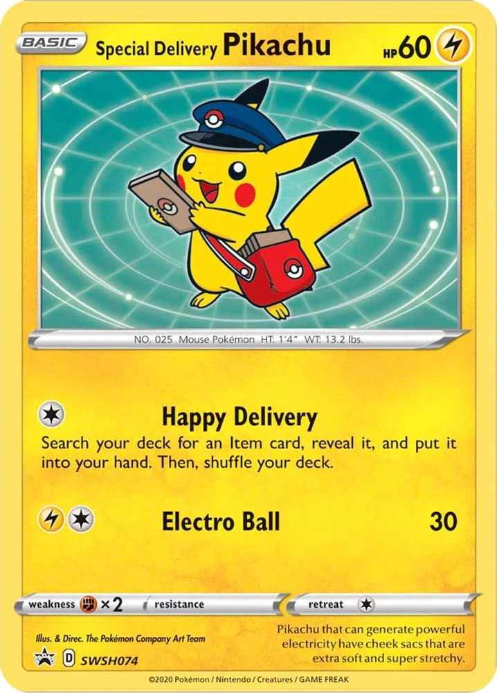 Special Delivery Pikachu #SWSH074