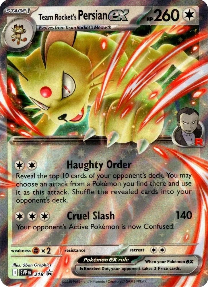 Team Rocket's Persian Ex #218