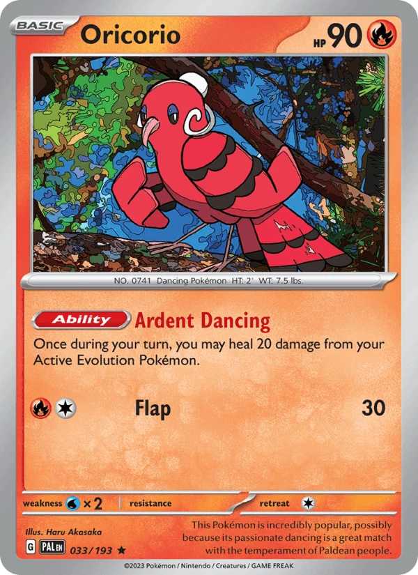 Oricorio Reverse Holo #33