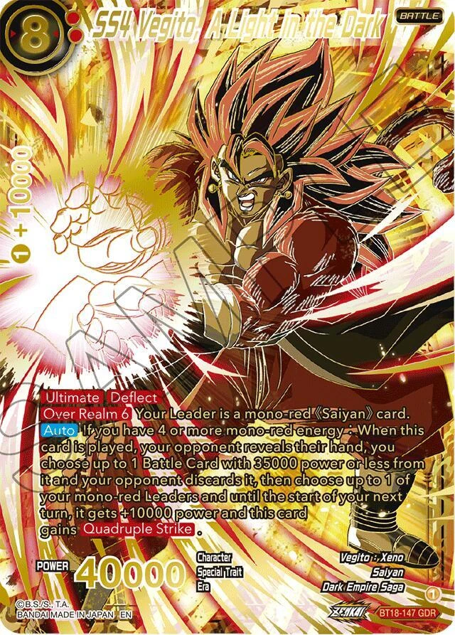 SS4 Vegito, A Light in the Dark [GDR] #BT18-147