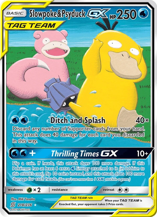 Psyduck & Slowpoke GX #218