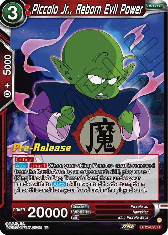 Piccolo Jr., Reborn Evil Power [Pre-Release] #BT25-023