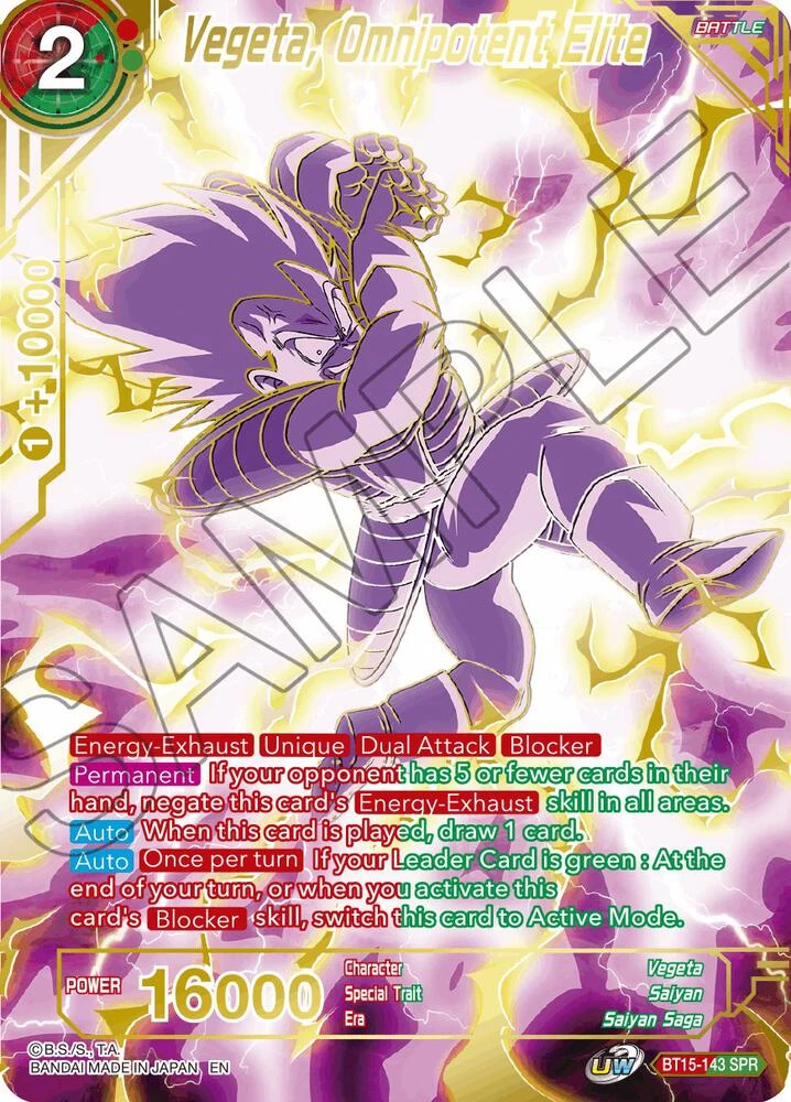 Vegeta, Omnipotent Elite [SPR] #BT15-143