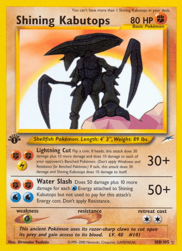 Shining Kabutops #108