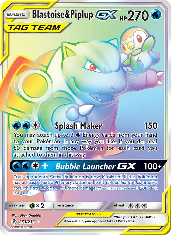 Blastoise & Piplup Gx #253