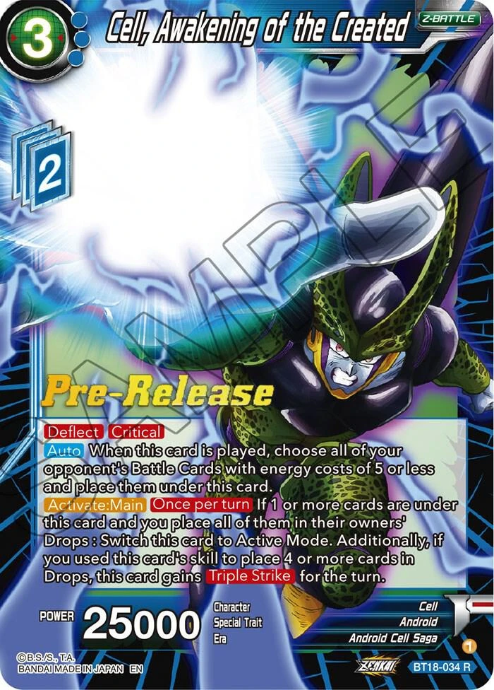 Cell, Awakening of the Created [Pre-Release] #BT18-034
