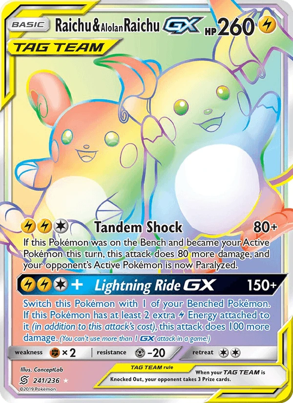Raichu & Alolan Raichu GX #241