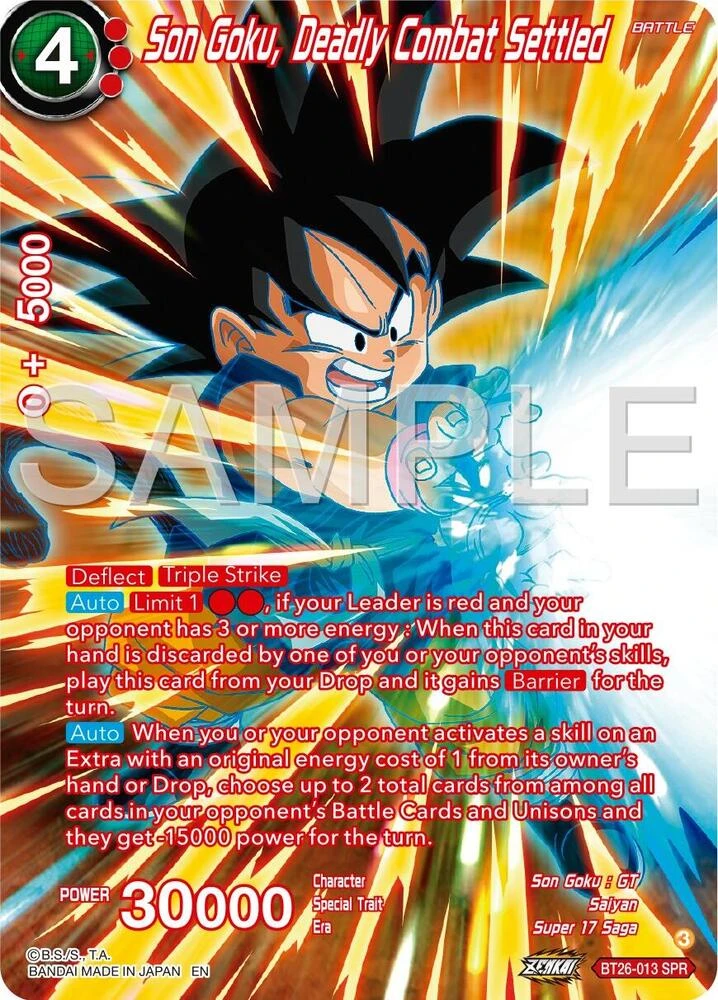Son Goku, Deadly Combat Settled [SPR] #BT26-013