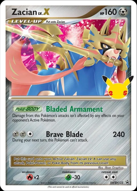 Zacian Lv Swsh135