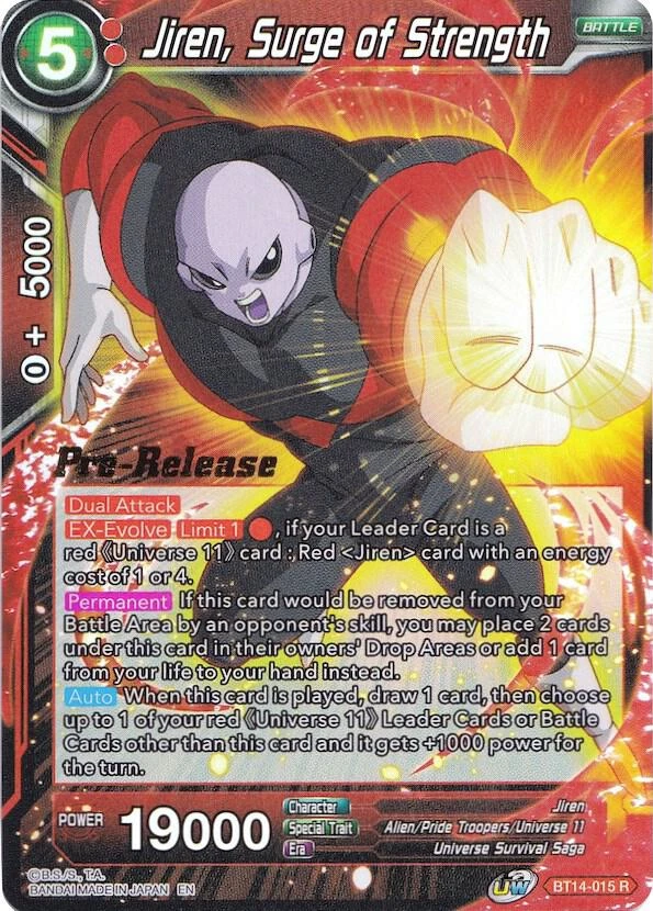 Jiren, Surge of Strength [Pre-Release] #BT14-015