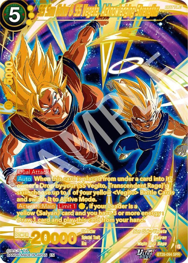 SS Son Goku & SS Vegeta, Acknowledging Strengths [SPR] #BT28-094