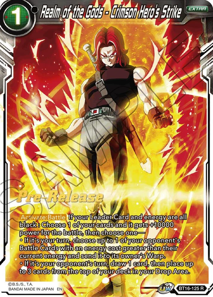 Realm of the Gods - Crimson Hero's Strike [Pre-Release] #BT16-125