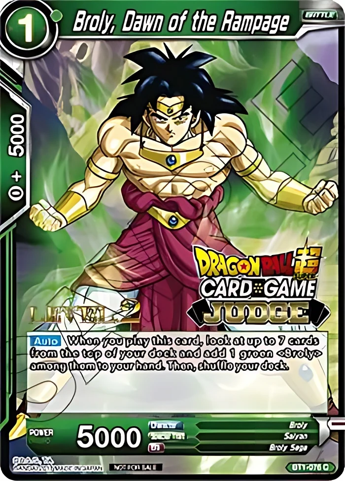 Broly, Dawn of the Rampage [Level 2] #BT1-076