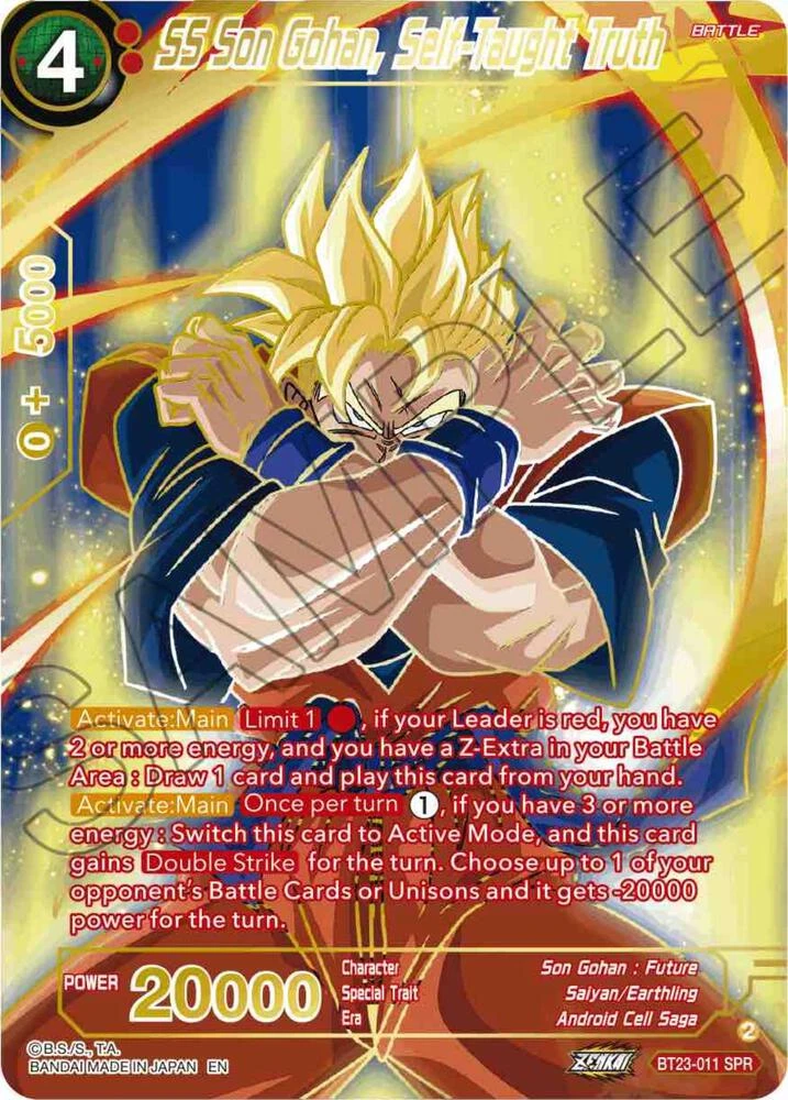 SS Son Gohan, Self-Taught Truth [SPR] #BT23-011