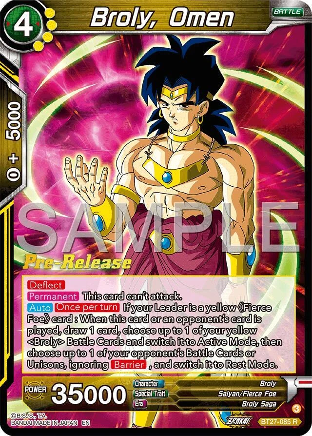 Broly, Omen [Pre-Release] #BT27-085