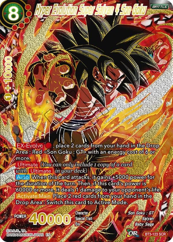 Hyper Evolution Super Saiyan 4 Son Goku [SCR] #BT3-123