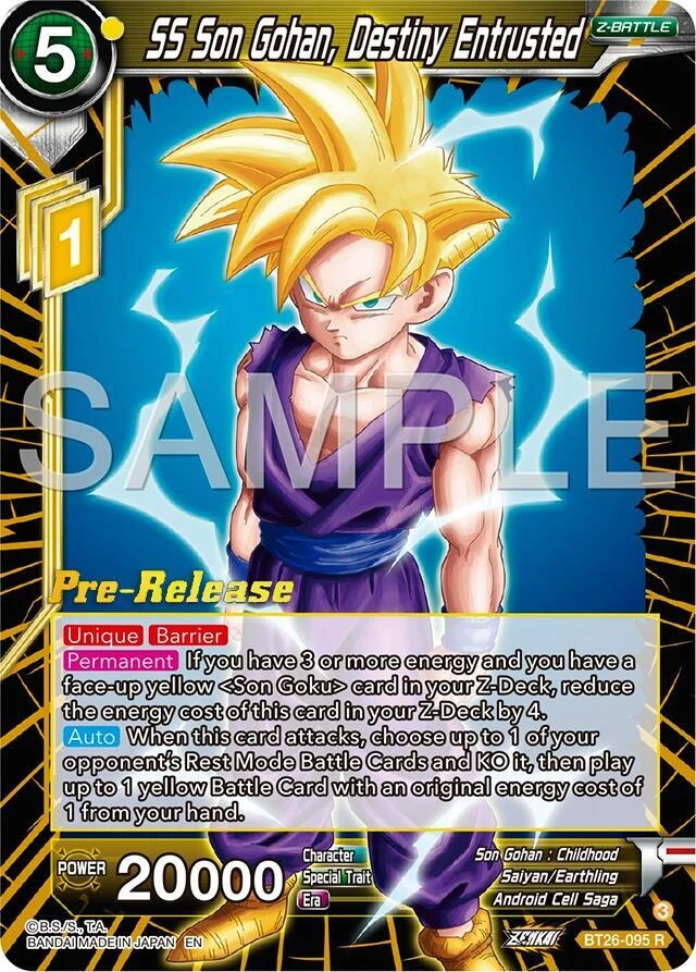 SS Son Gohan, Destiny Entrusted [Pre-Release] #BT26-095
