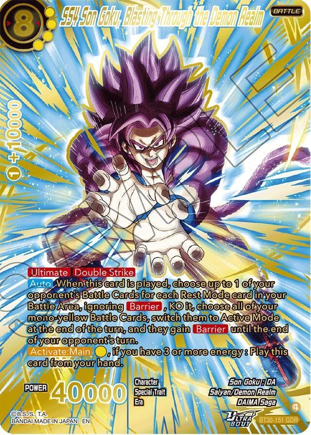 SS4 Son Goku, Blasting Through the Demon Realm [GDR] #BT30-151