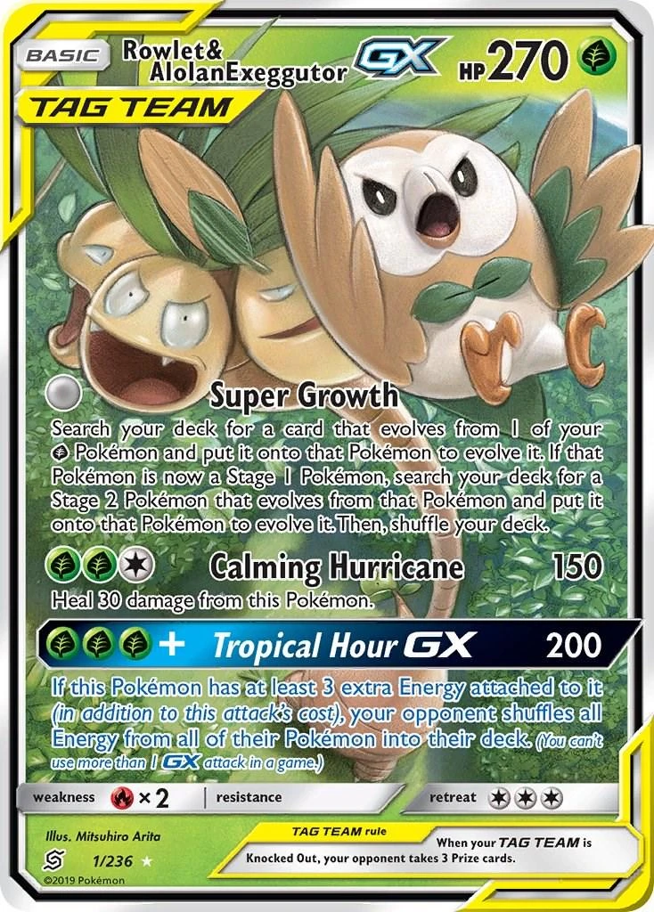 Rowlet & Alolan Exeggutor Gx #1