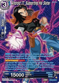 Android 17, Supporting His Sister [Silver Foil]
