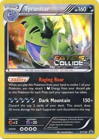 Tyranitar Prerelease Staff Xy130