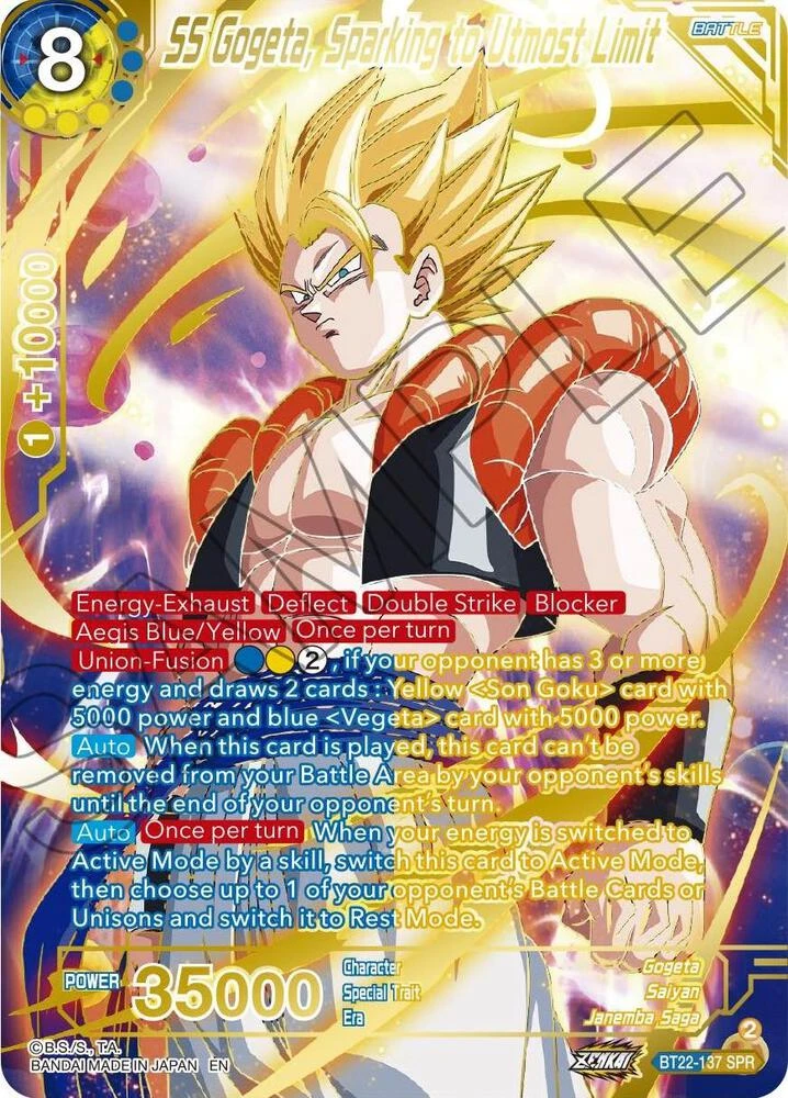 SS Gogeta, Sparking to Utmost Limit [SPR] #BT22-137