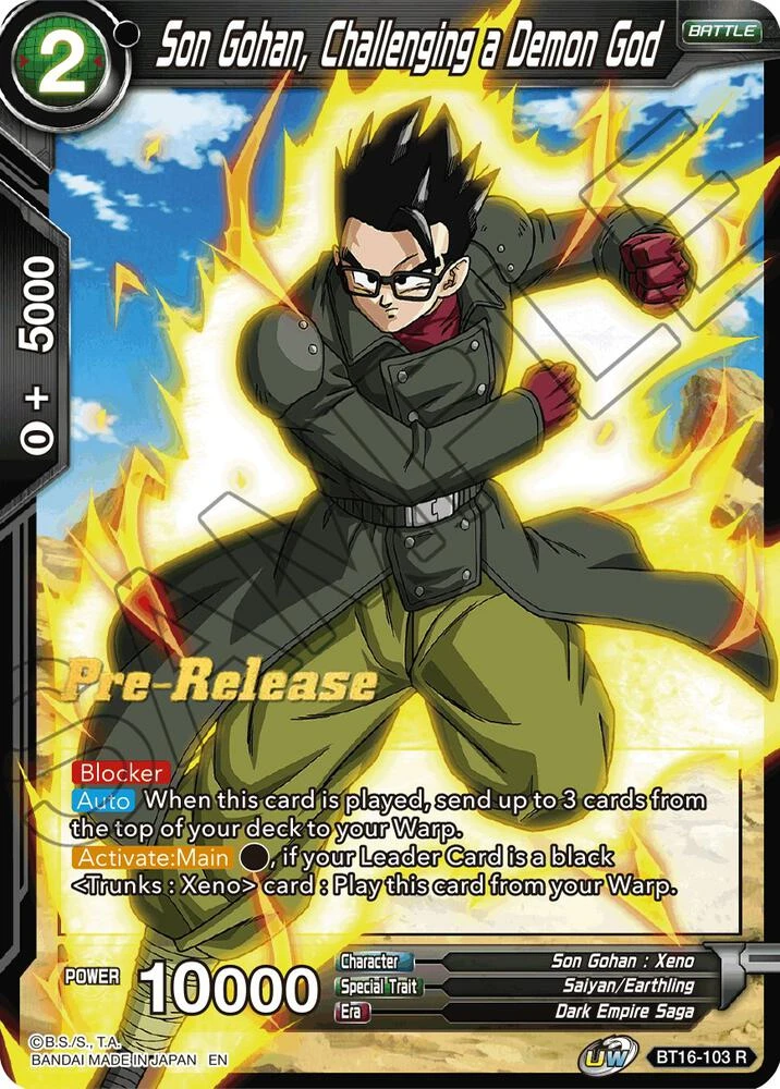 Son Gohan, Challenging a Demon God [Pre-Release] #BT16-103