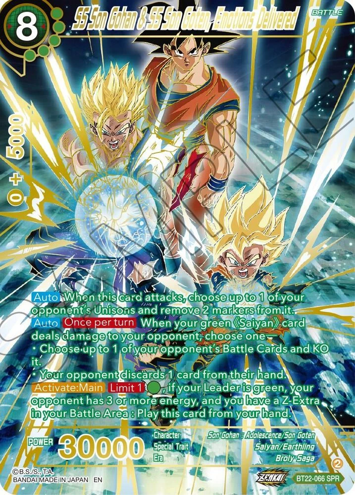 SS Son Gohan & SS Son Goten, Emotions Delivered [SPR] #BT22-066