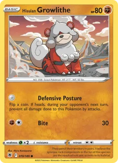 Hisuian Growlithe Holo