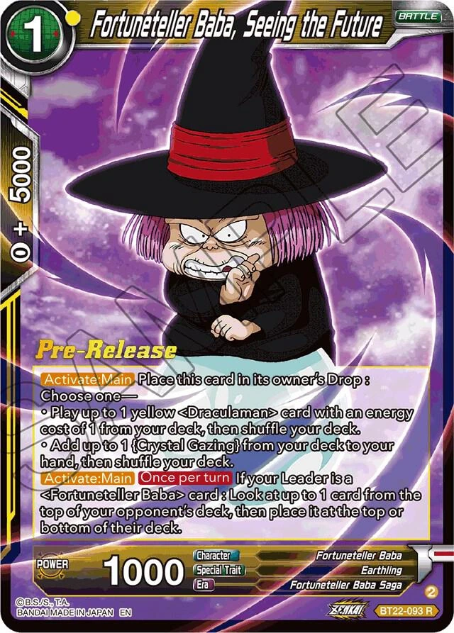Fortuneteller Baba, Seeing the Future [Pre-Release] #BT22-093